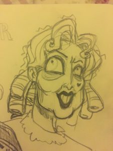 Versão a lápis da ilustra